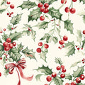 Ribboned Holly - Ivory Frosty Snuggle