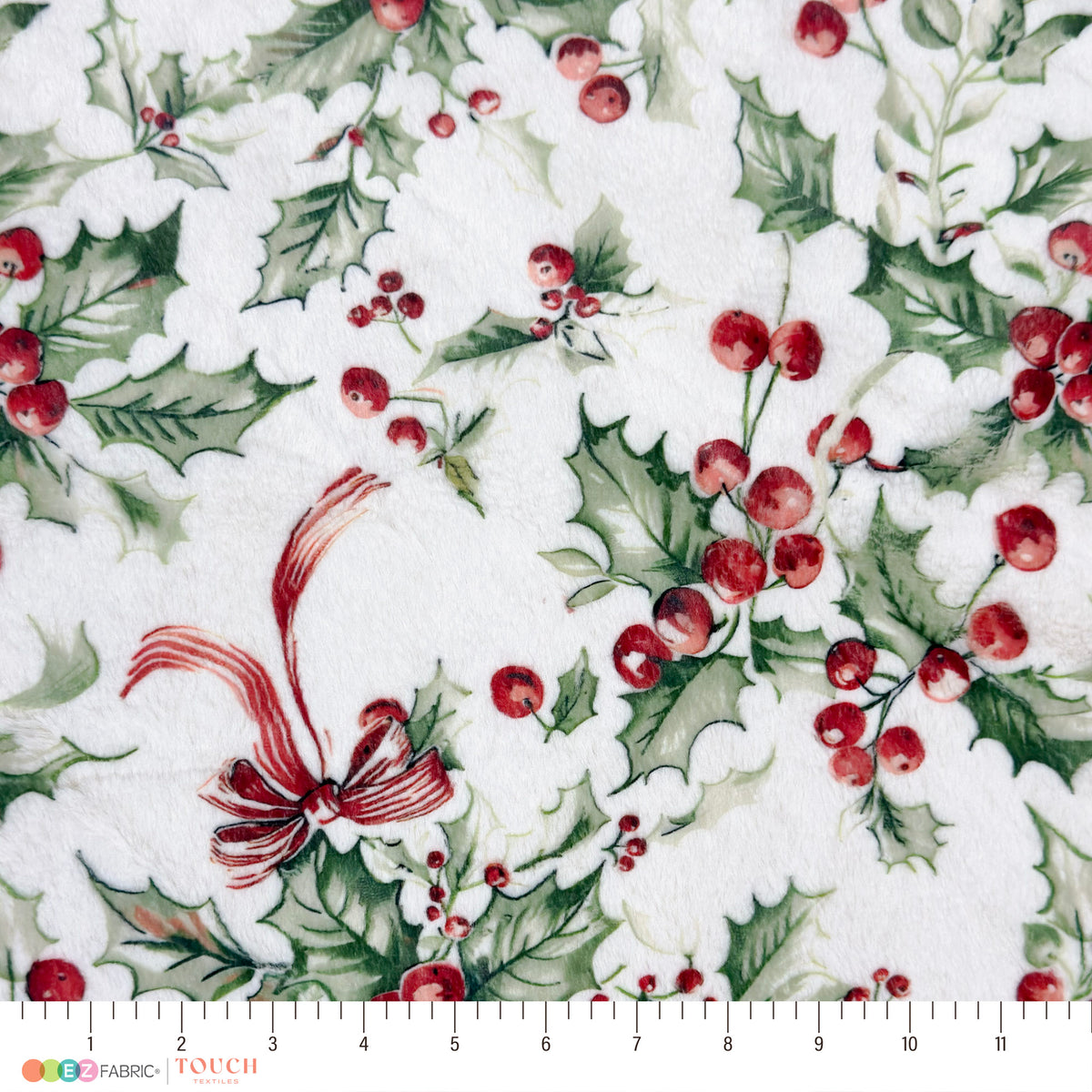 Ribboned Holly - Ivory Frosty Snuggle