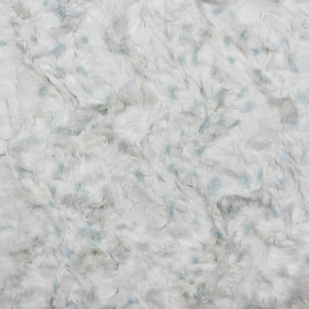 Spotted Dove Whispy minky fabric, draped fold detail