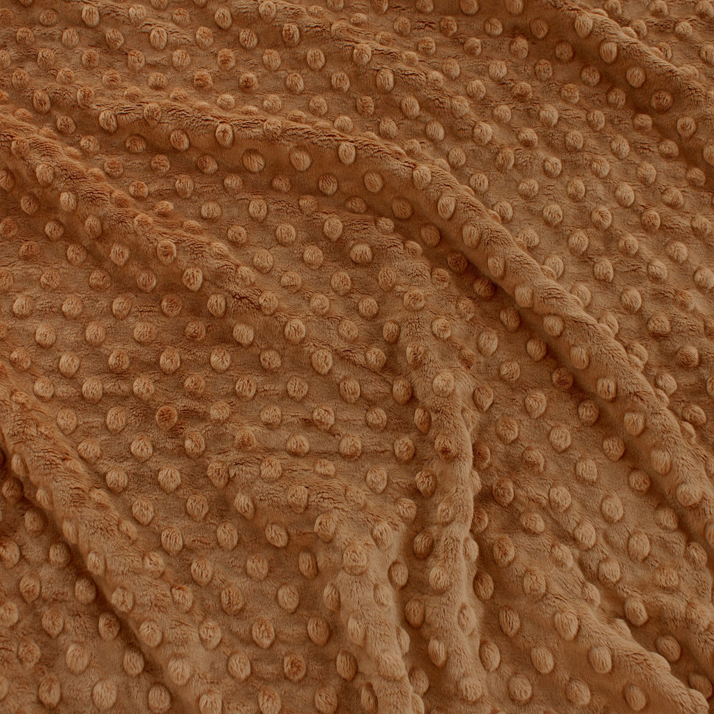 Solid Minky Dot Earth Tones minky fabric, neutral close-up