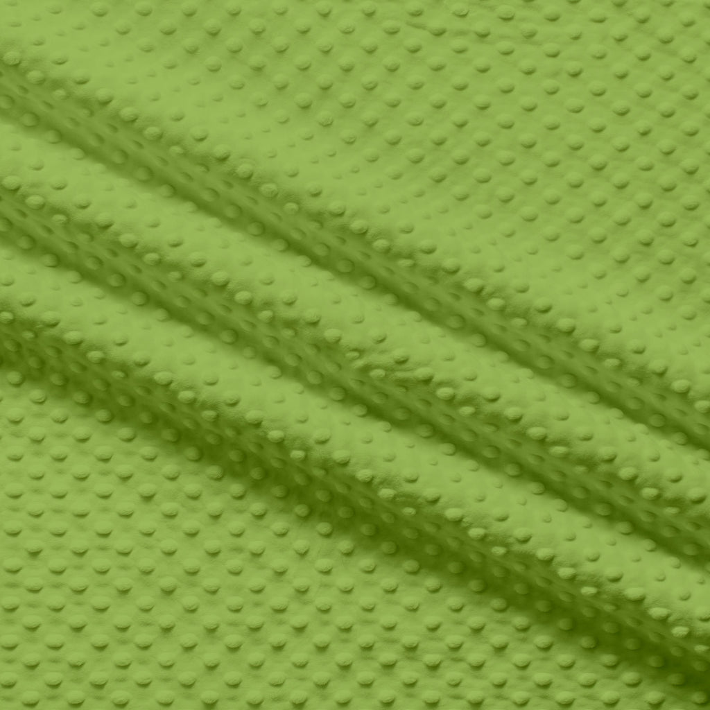 Solid Minky Dot Greens minky fabric, green close-up