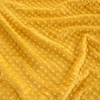 Solid Minky Dot Earth Tones minky fabric, mustard close-up