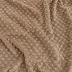 Solid Minky Dot Neutrals minky fabric, light neutral close-up