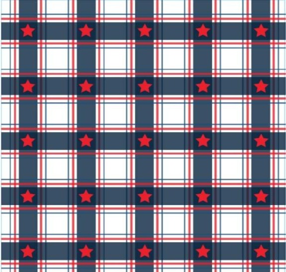 Stripes and Stars patchwork minky fabric, detail