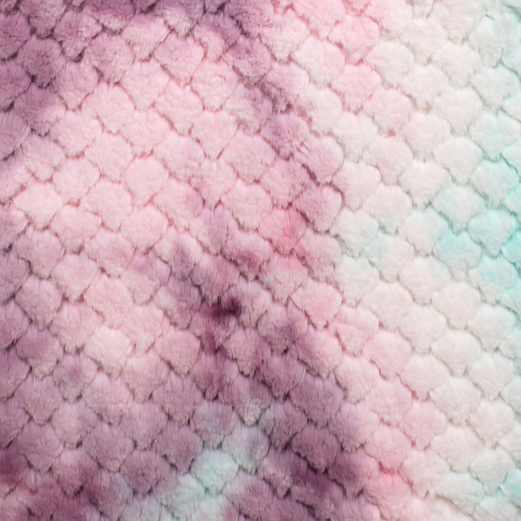 Tie dye Modo minky fabric, colorway variation view