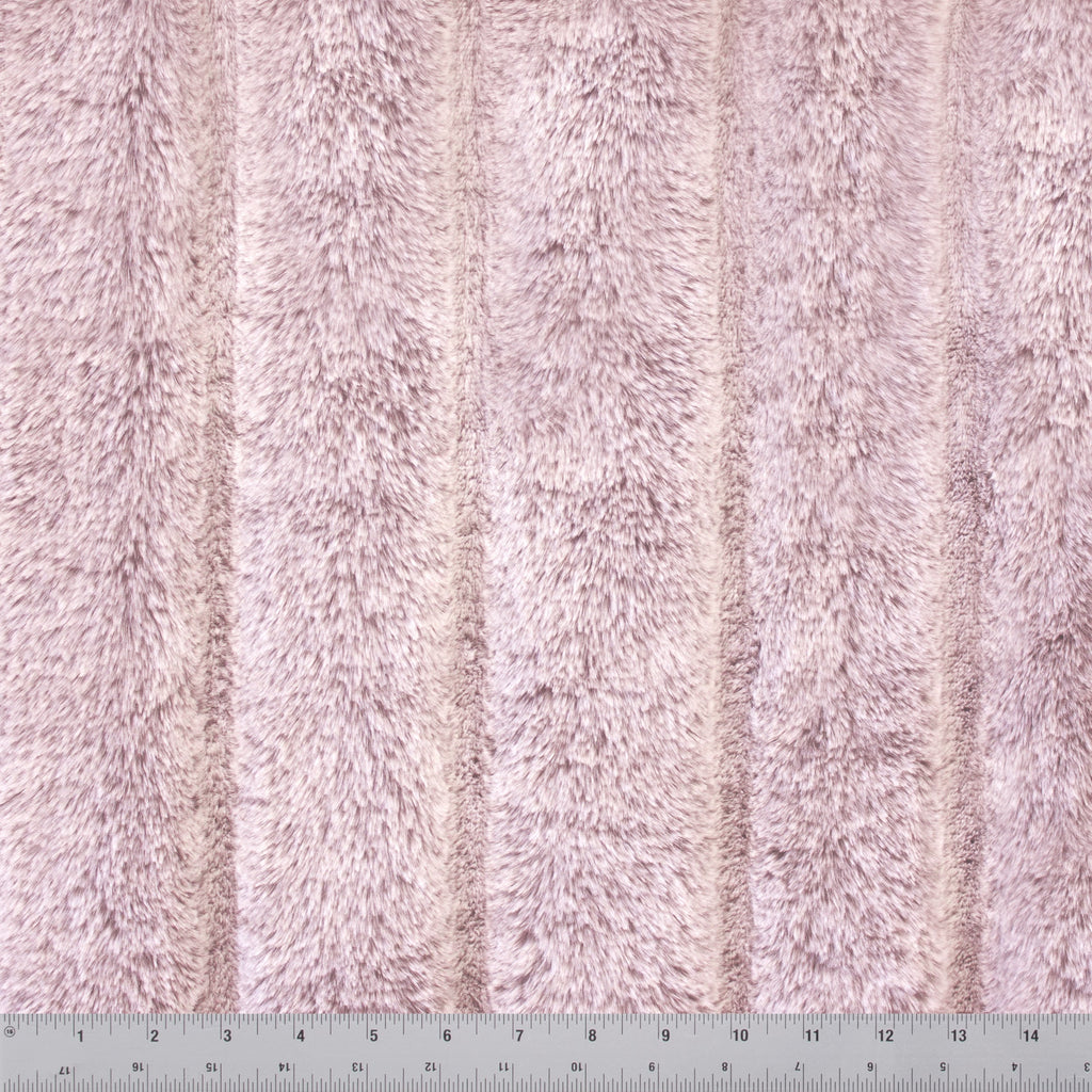 Frosted Koala snuggle minky fabric, channeled embossing close-up