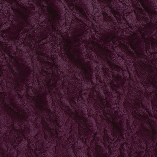 Bella snuggle minky fabric purples, close-up texture