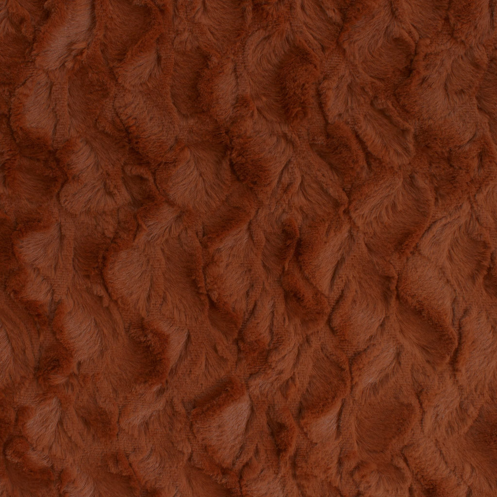 Bella snuggle minky fabric earth tones, brown detail