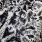 black spotted leopard snuggle minky fabric, folded drape