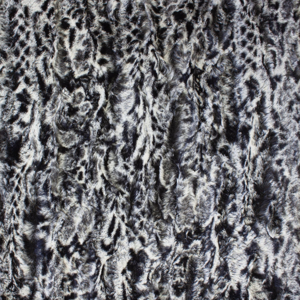 black spotted leopard snuggle minky fabric, swatch
