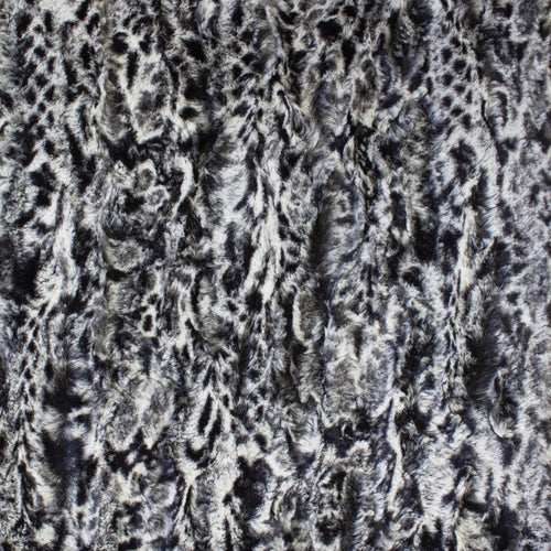 black spotted leopard snuggle minky fabric, swatch