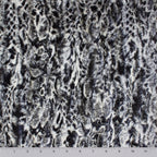 black spotted leopard snuggle minky fabric, close-up