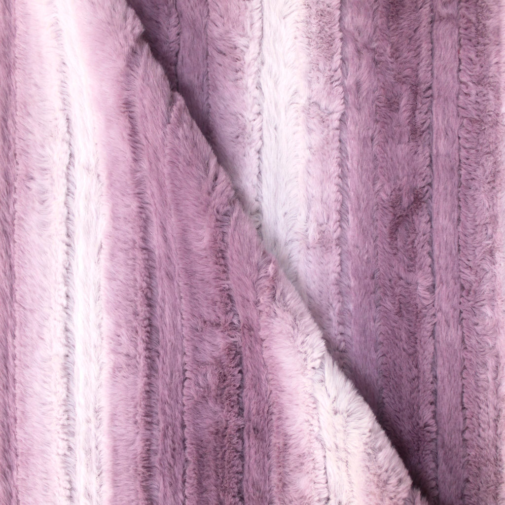 Chinchilla Stripe snuggle minky fabric, plush pile texture