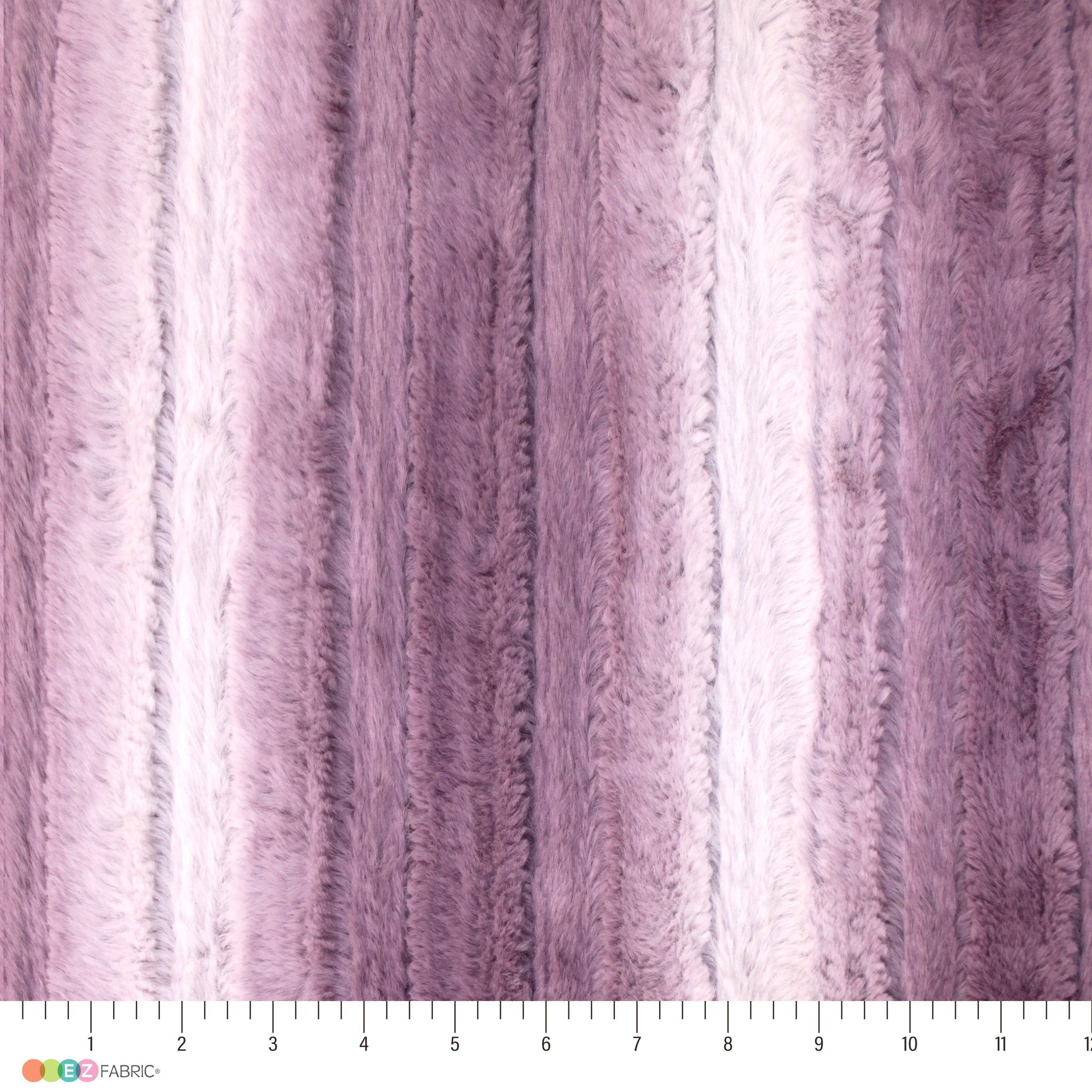 Chinchilla Stripe snuggle minky fabric, monochrome detail