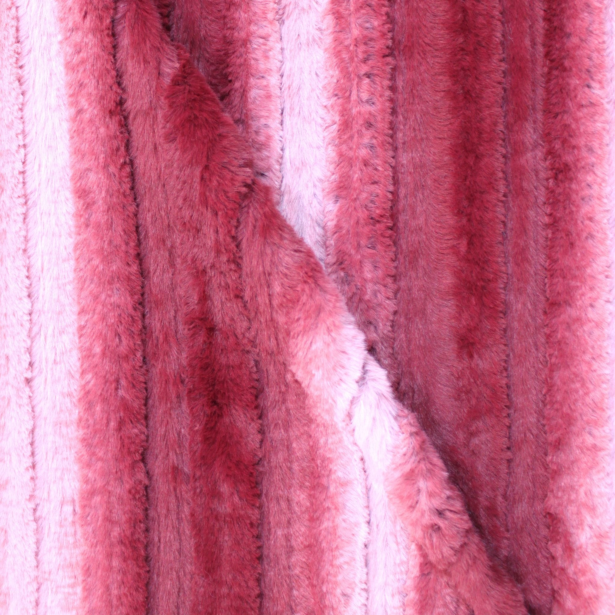 Chinchilla Stripe snuggle minky fabric, neutral colorway