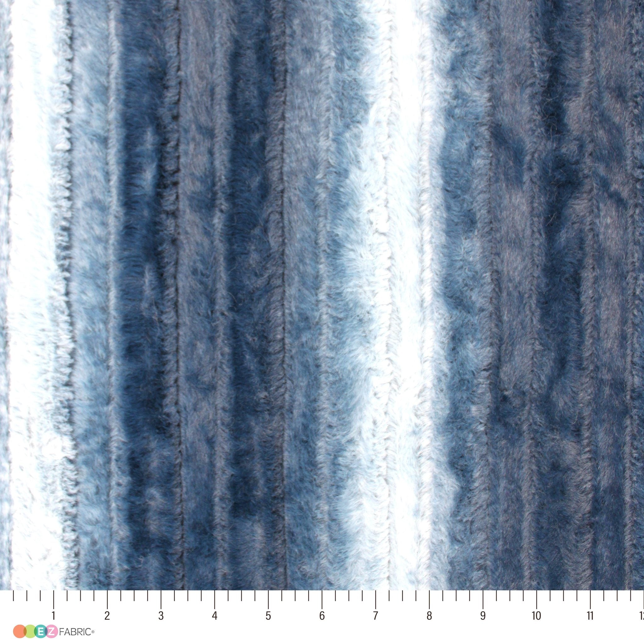 Chinchilla Stripe snuggle minky fabric, surface texture