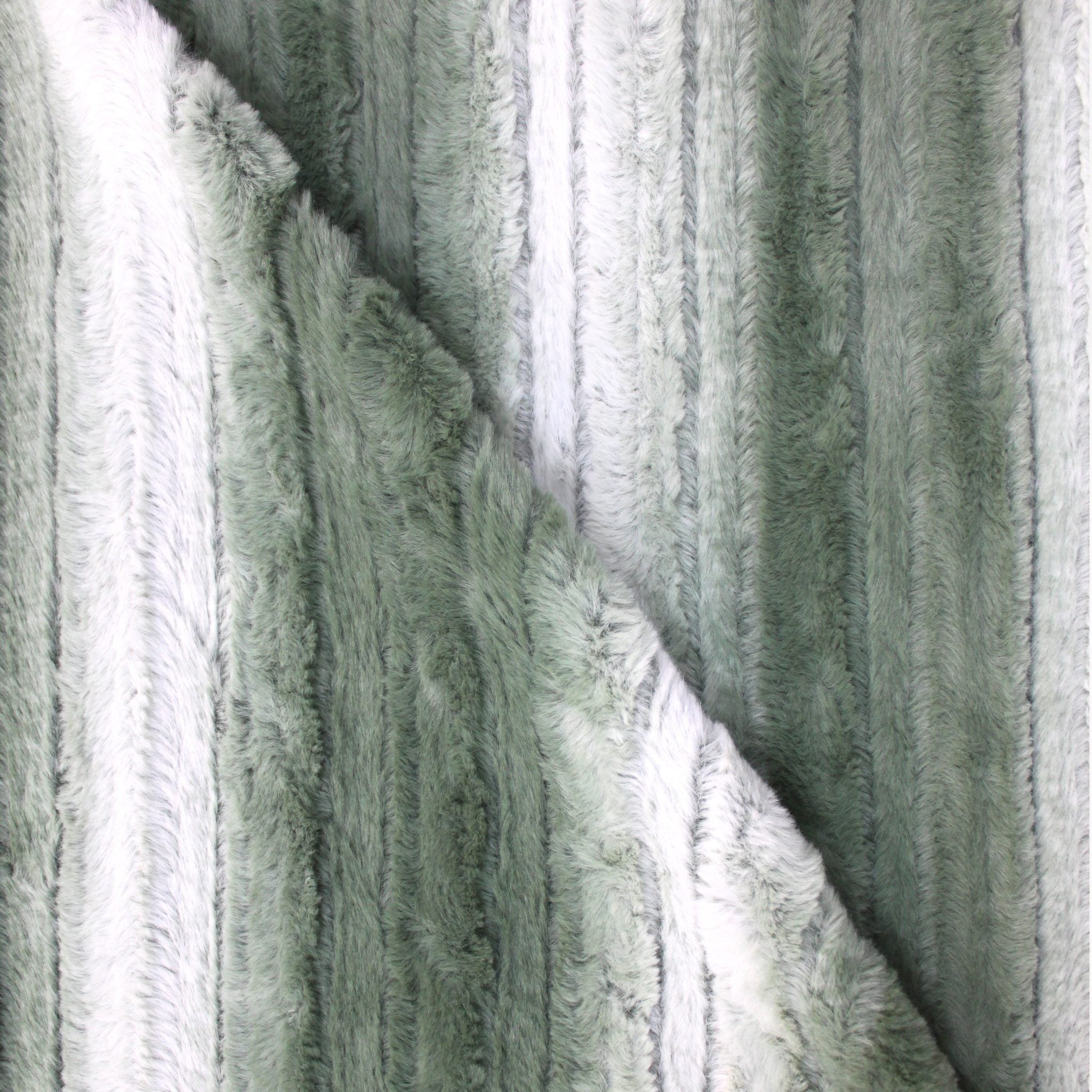 Chinchilla Stripe snuggle minky fabric, folded yardage