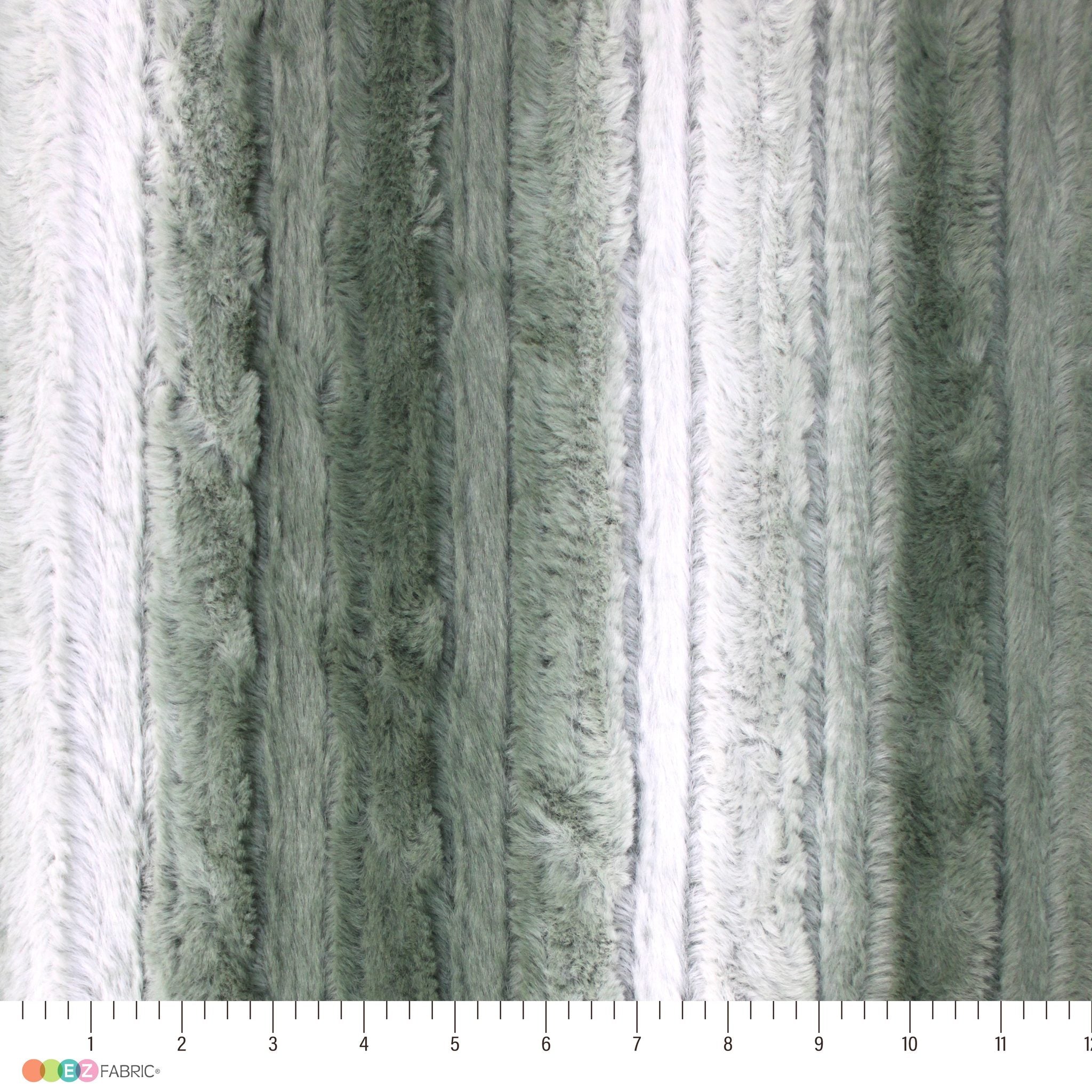 Chinchilla Stripe snuggle minky fabric, drape detail