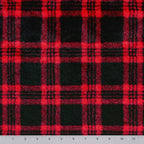 Christmas plaid snuggle minky, folded edge