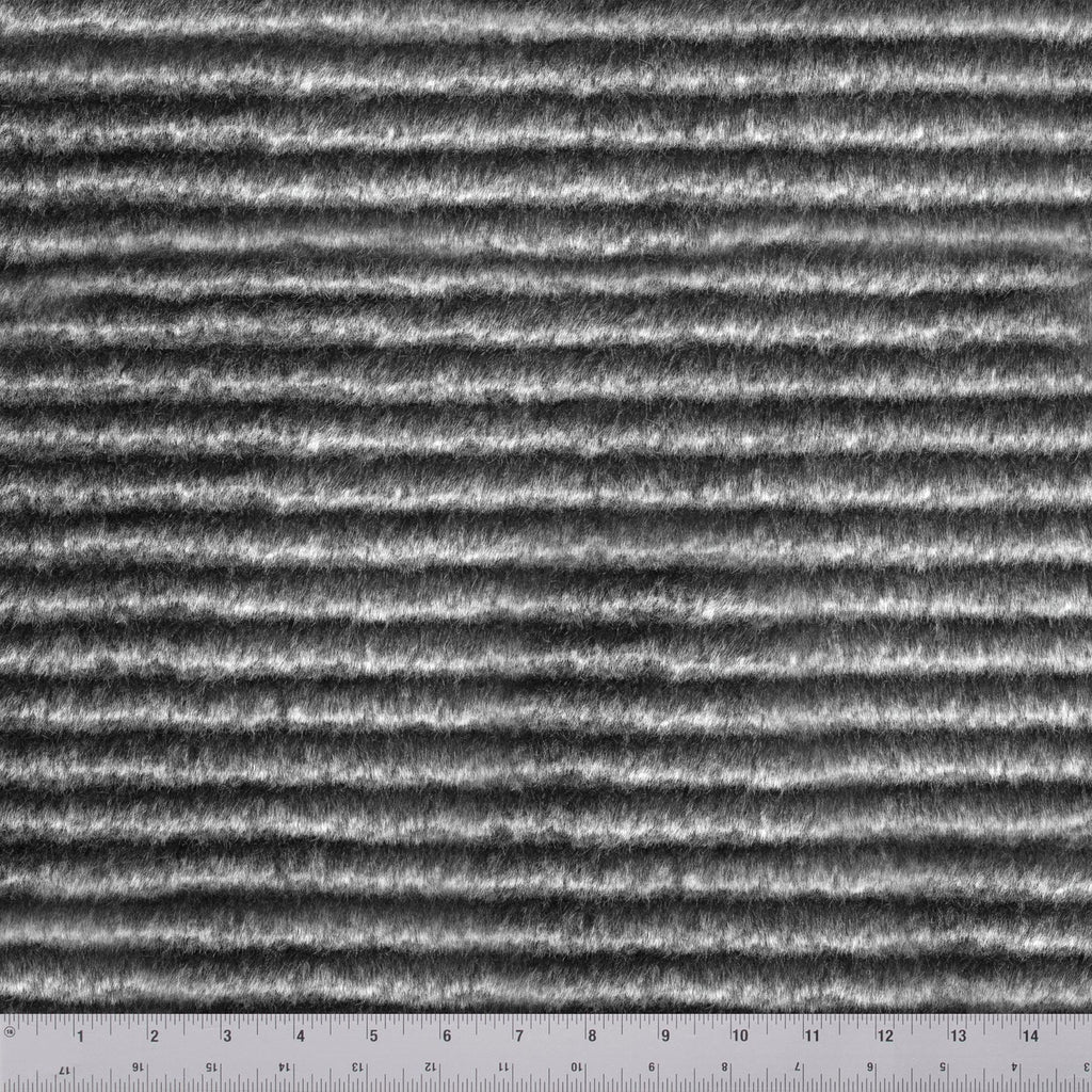 Dakota embossed stripe snuggle minky fabric, close-up