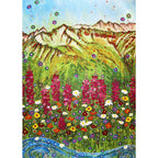 Fireweed Mountains minky fabric panel, full 45x60 panel