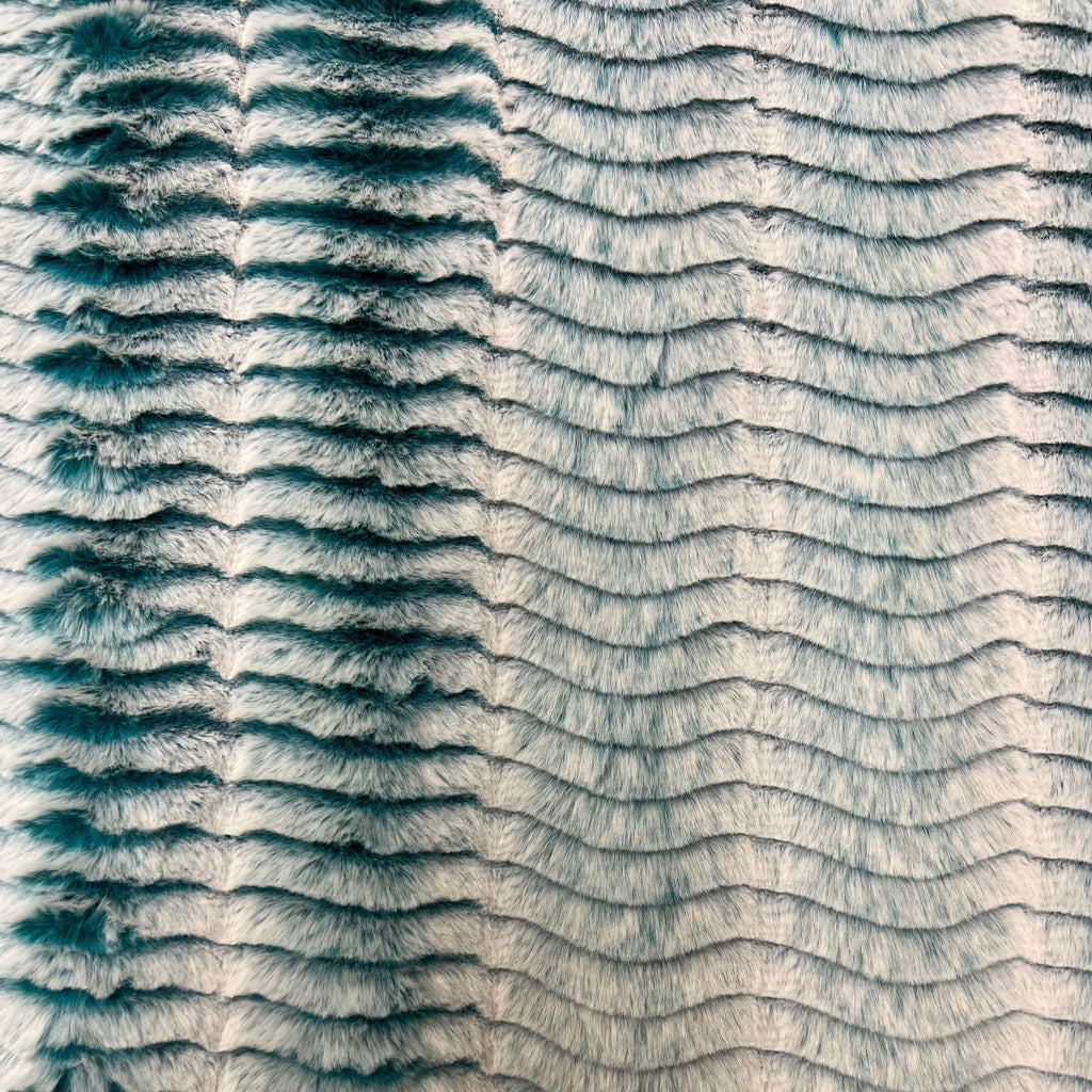 Frosted Ocean snuggle minky fabric, folded drape