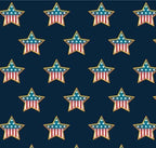 In Memory Of navy print minky fabric, close-up