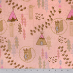 Pow Wow minky fabric, draped