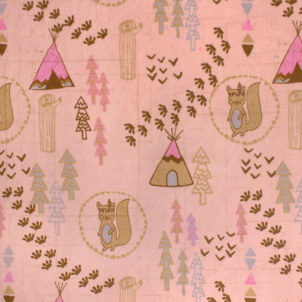 Pow Wow minky fabric, folded yardage