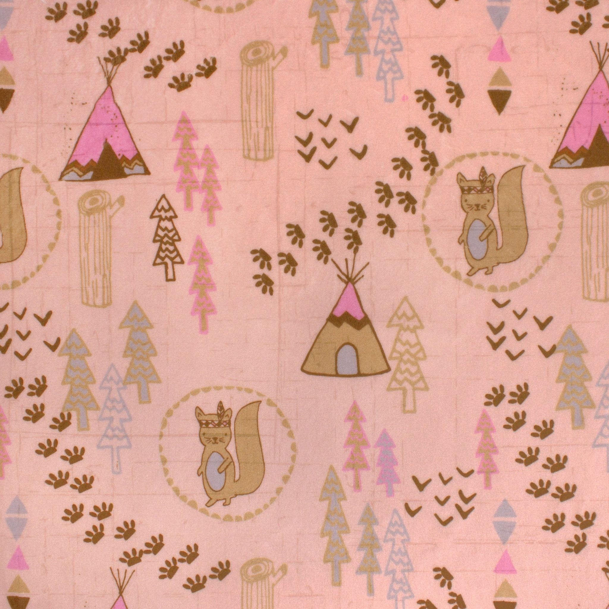 Pow Wow minky fabric, folded yardage