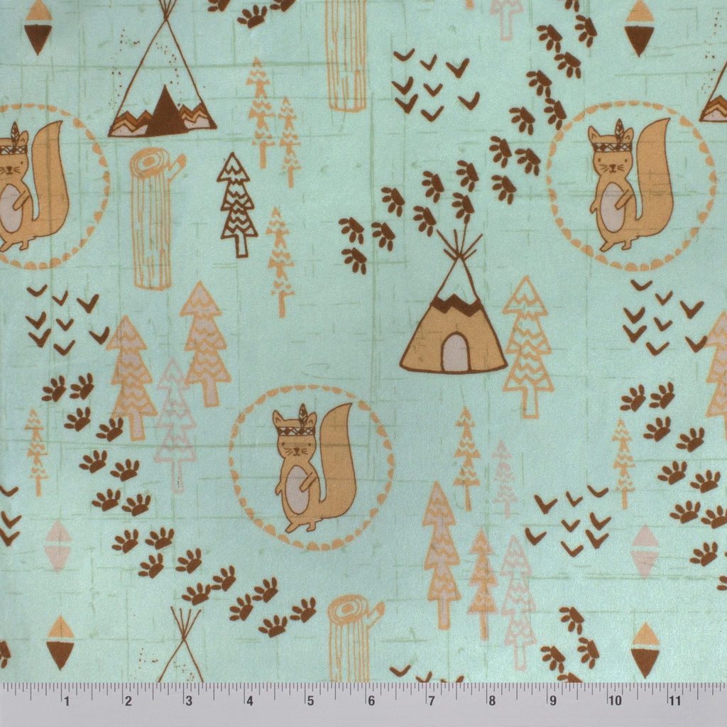 Pow Wow minky fabric, full width