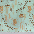 Pow Wow minky fabric, full width