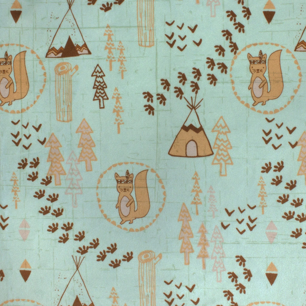 Pow Wow minky fabric, texture close-up