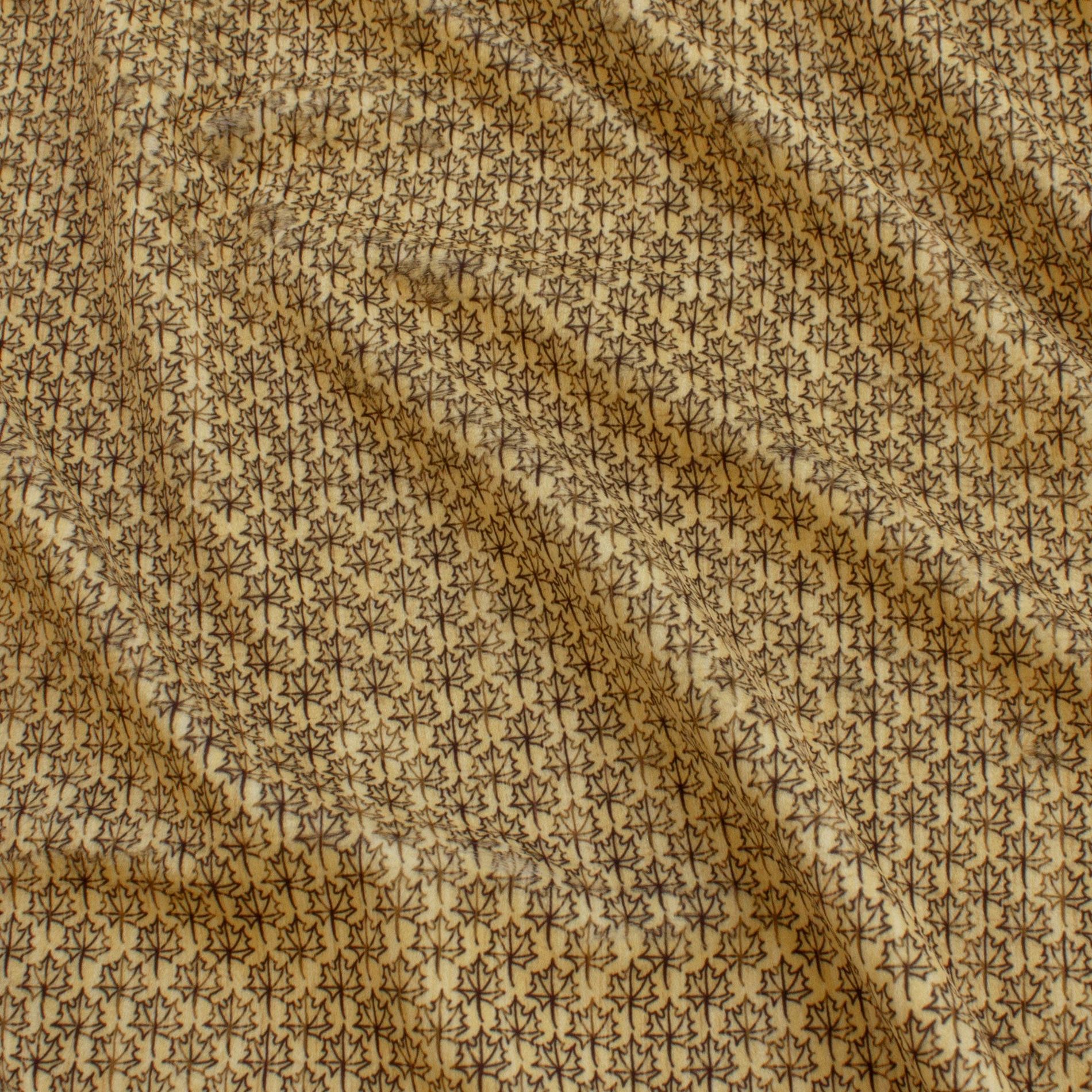 Maple Leaves minky fabric, folded yardage