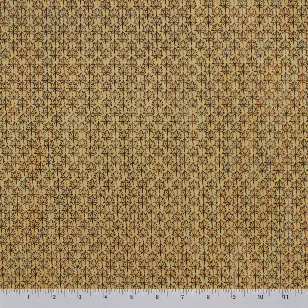 Maple Leaves minky fabric, print close-up