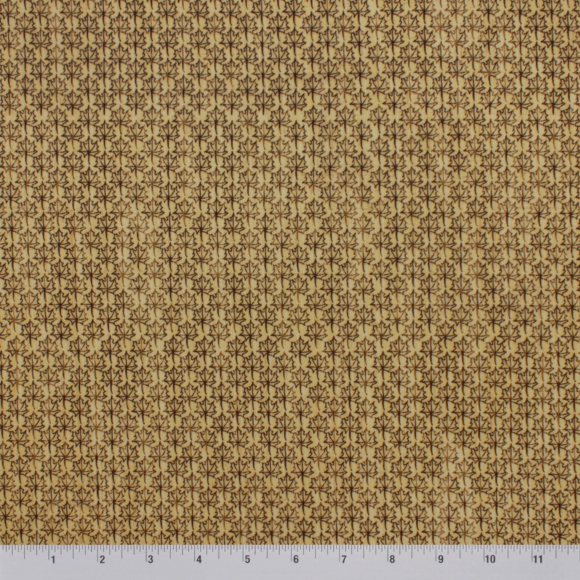 Maple Leaves minky fabric, print close-up