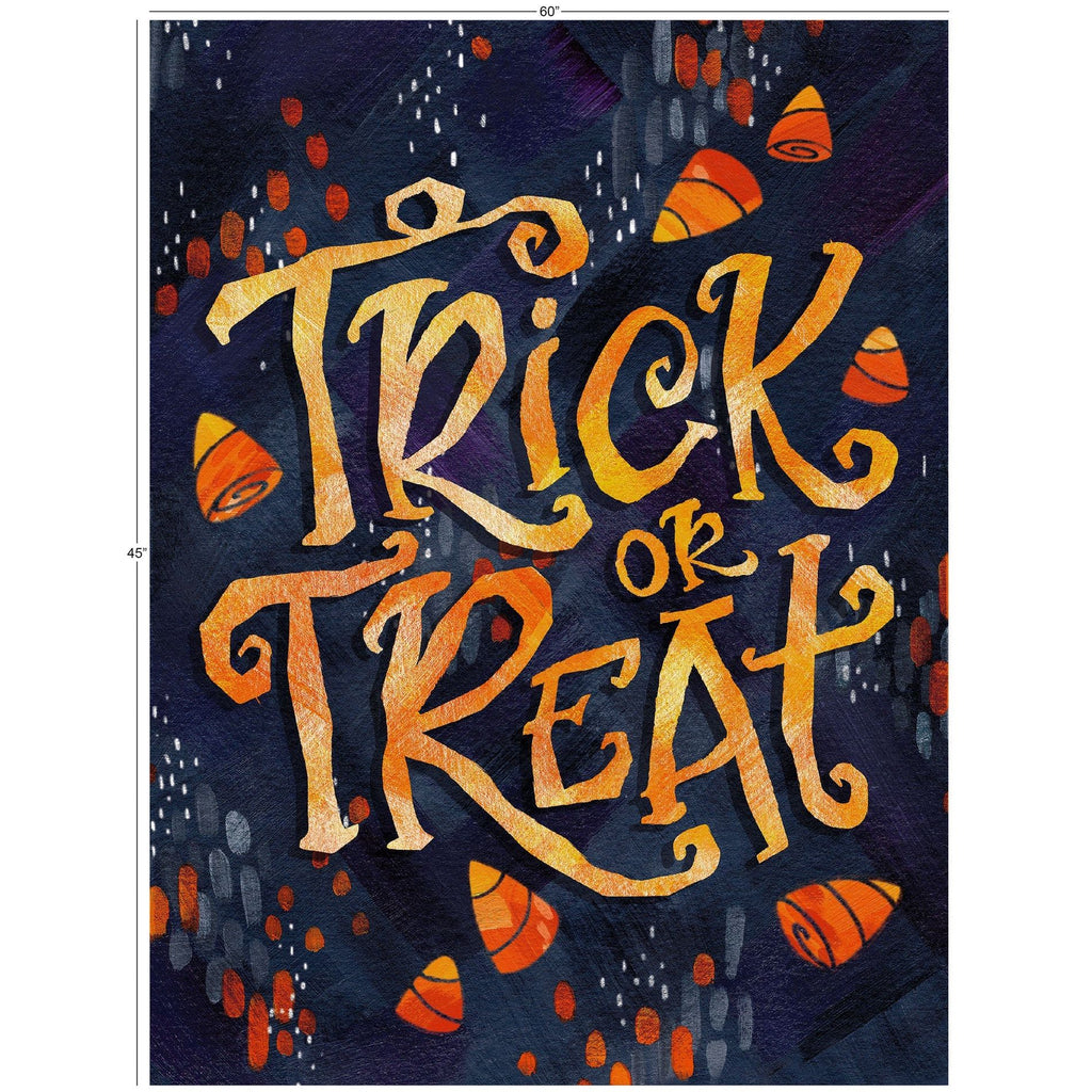 Trick or Treat panel minky fabric, close-up of pile