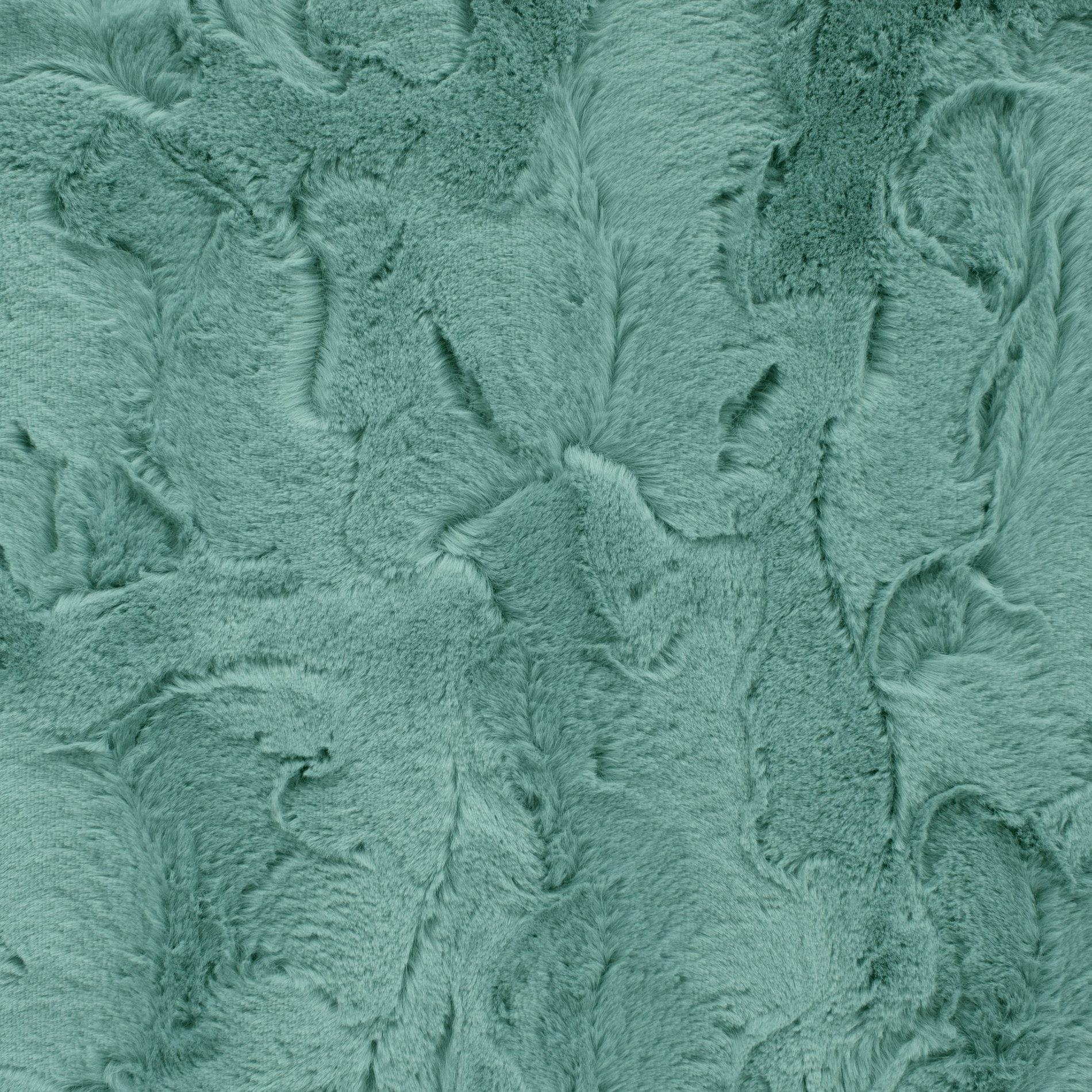 Luxe Snuggle greens minky fabric, plush pile detail