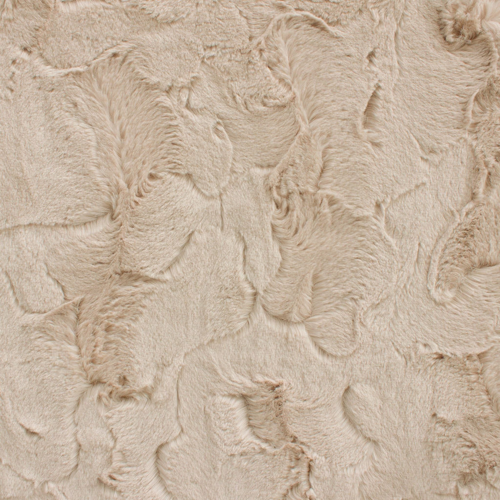 Luxe Snuggle earth tones minky fabric, plush pile detail