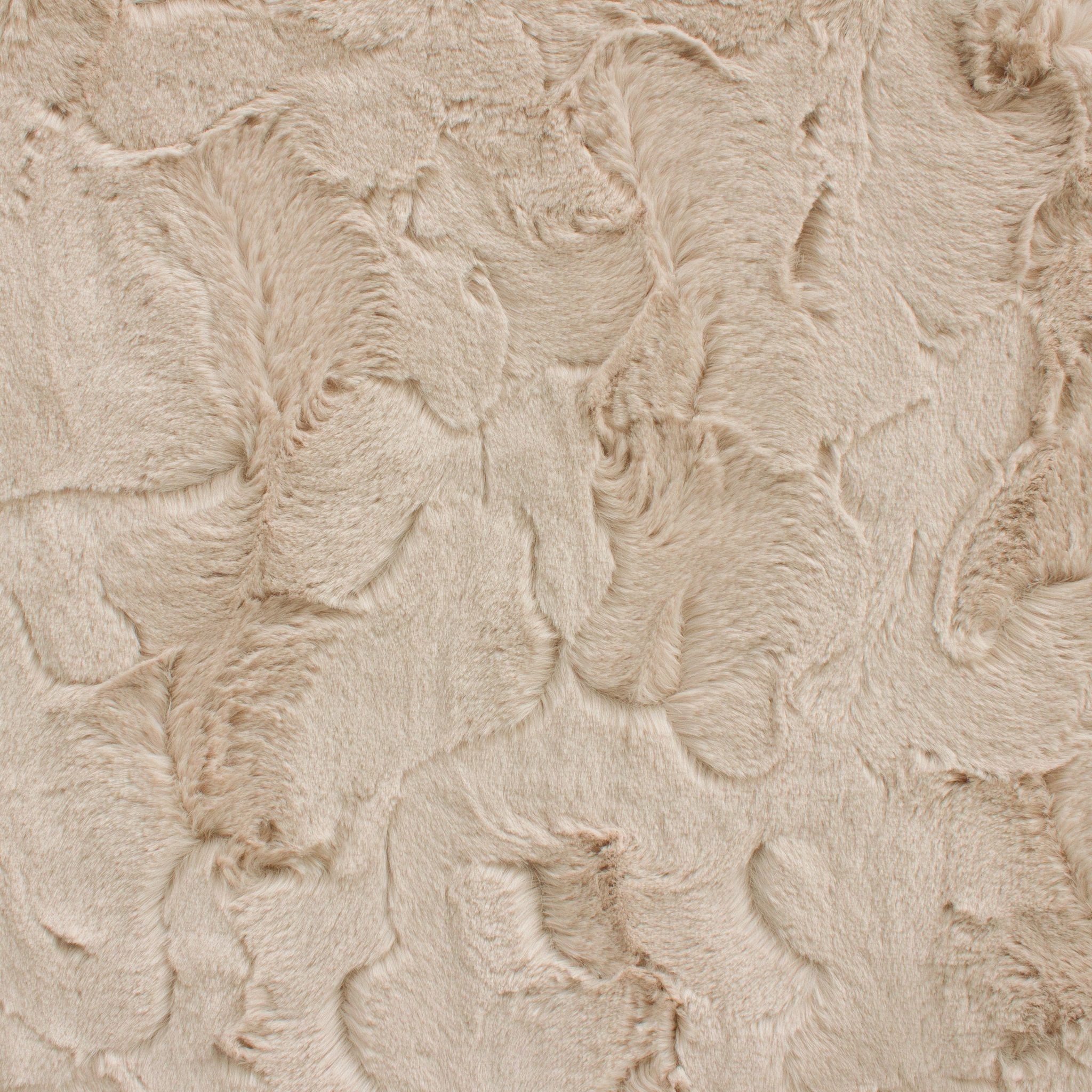 Luxe Snuggle earth tones minky fabric, plush pile detail