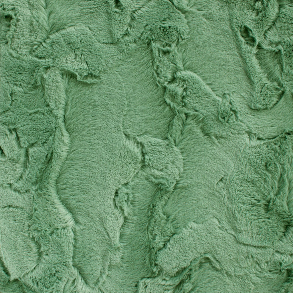 Luxe Snuggle greens minky fabric, swatch