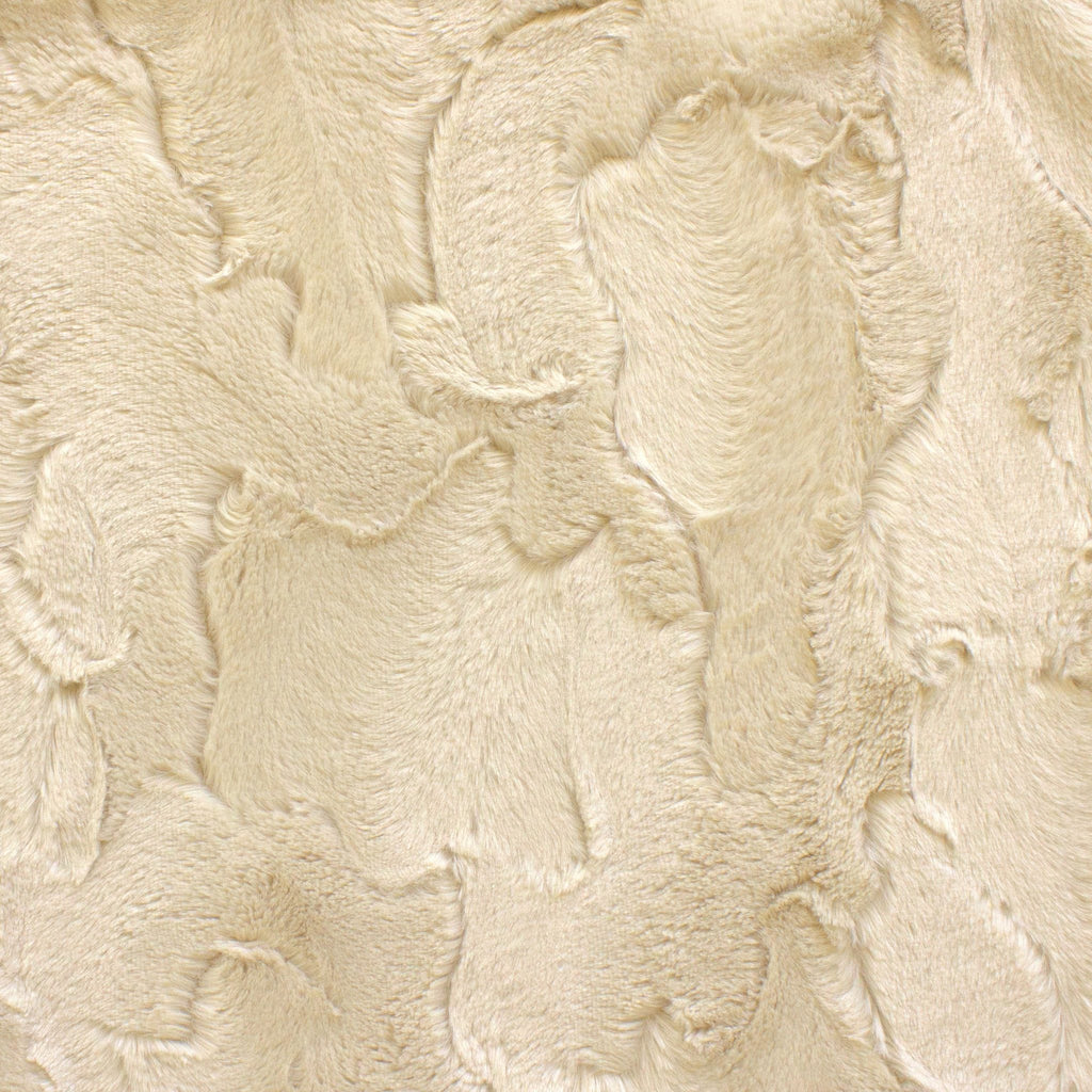 Luxe Snuggle earth tones minky fabric, embossed texture close-up