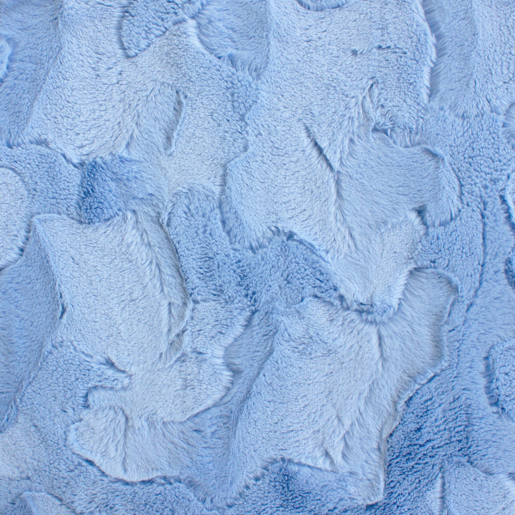 Luxe Snuggle blues minky fabric, full width