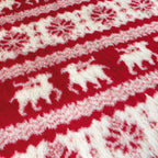 Nordic Reindeer snuggle minky fabric, draped holiday throw