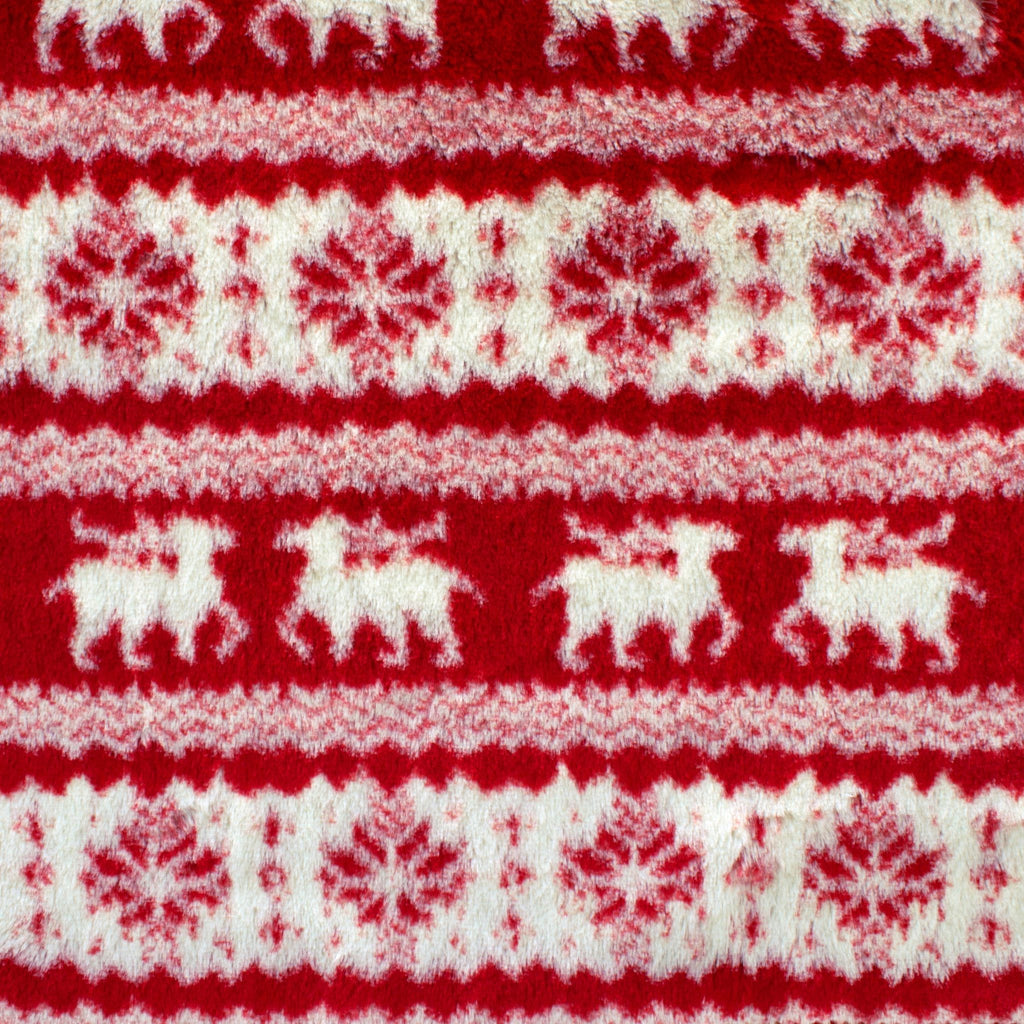 Nordic Reindeer snuggle minky fabric, swatch