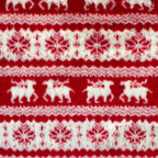 Nordic Reindeer snuggle minky fabric, swatch