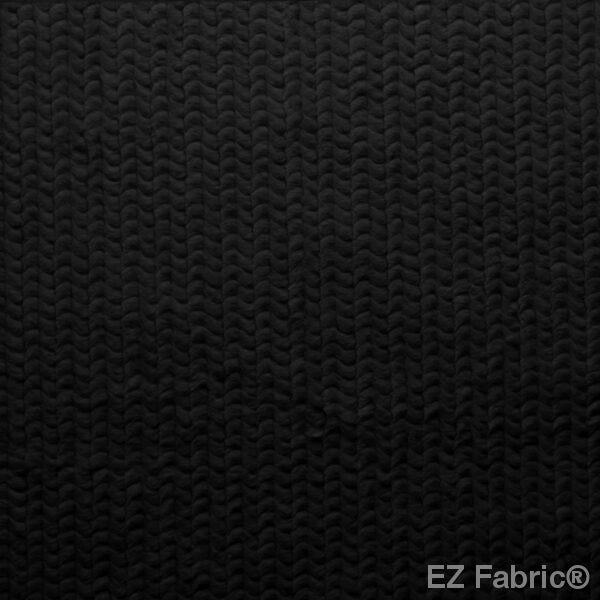 Paris Snuggle Black minky fabric by EZ Fabric