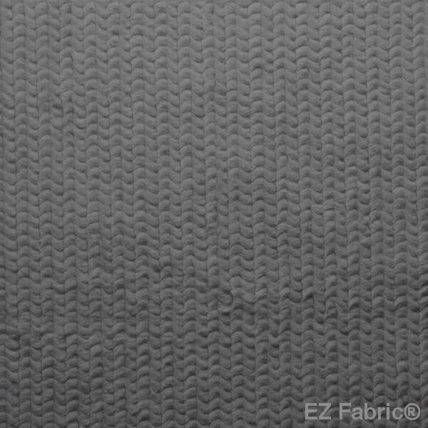Paris Snuggle Charcoal minky fabric by EZ Fabric