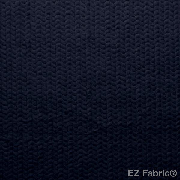 Paris Snuggle Navy minky fabric by EZ Fabric