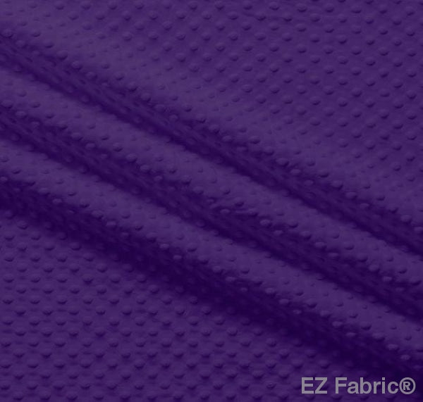 Solid Minky Dot Purples minky fabric, bright purple swatch